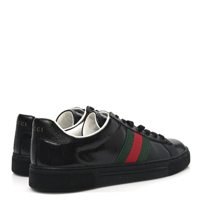 Gucci Crystal GG Monogram Web New Ace Sneakers 37.5 Black 5 of 11