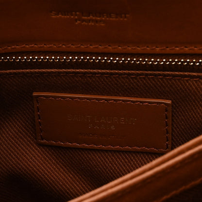 Saint Laurent Shearling Toy Loulou Shoulder Bag Natural 6 of 12