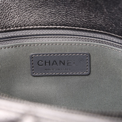 Chanel Metallic Grained Calfskin Quilted Large Casual Pocket Tote Silver 5 of 8