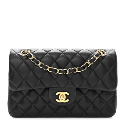 Chanel Lambskin Quilted Small Double Flap Black 1 of 12