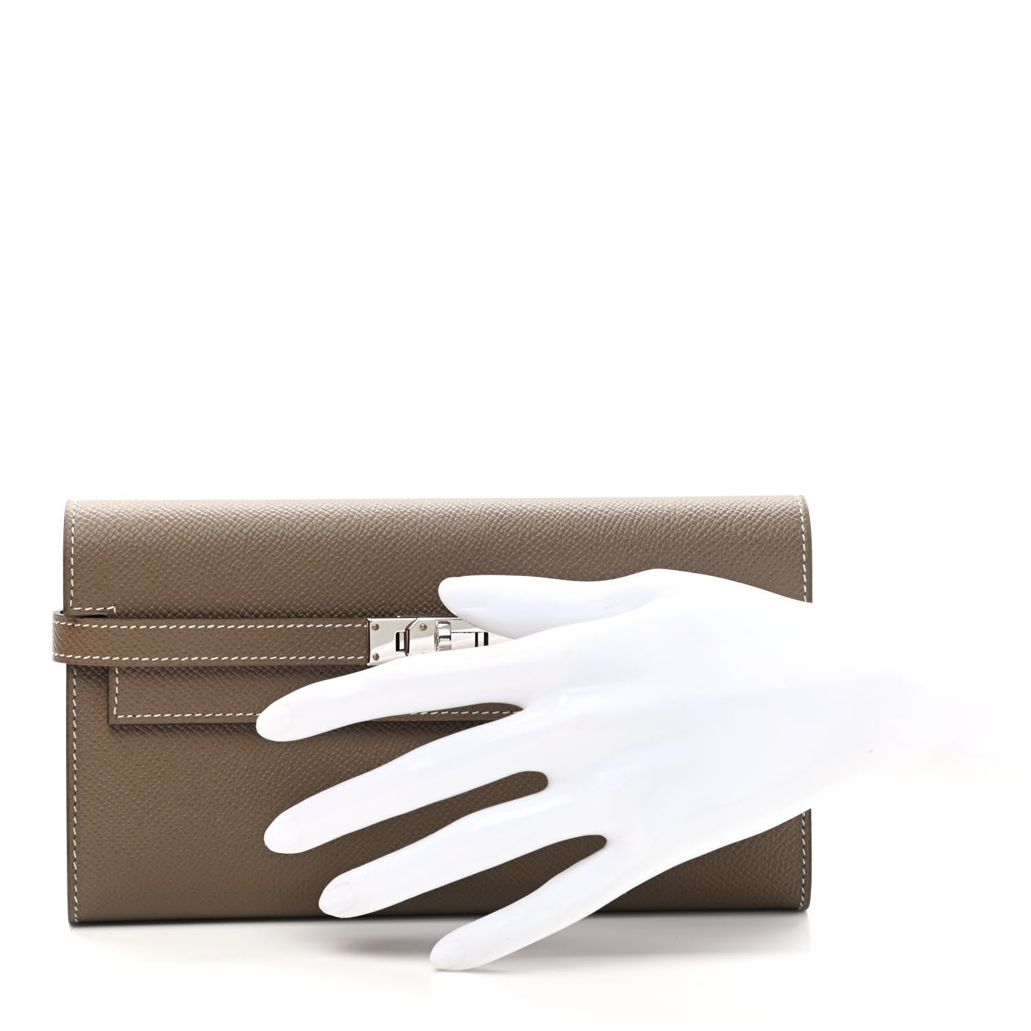 Hermes Epsom Kelly Longue Wallet Etoupe 2 of 9
