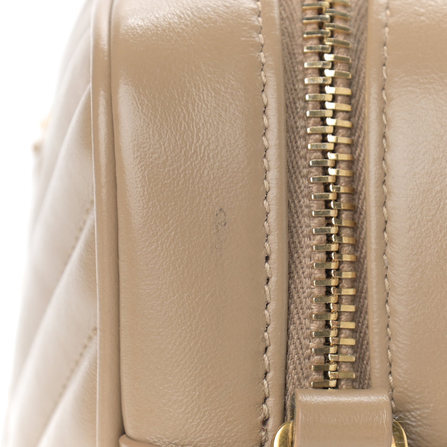 Calfskin Matelasse Monogram Lou Camera Bag Dark Latte