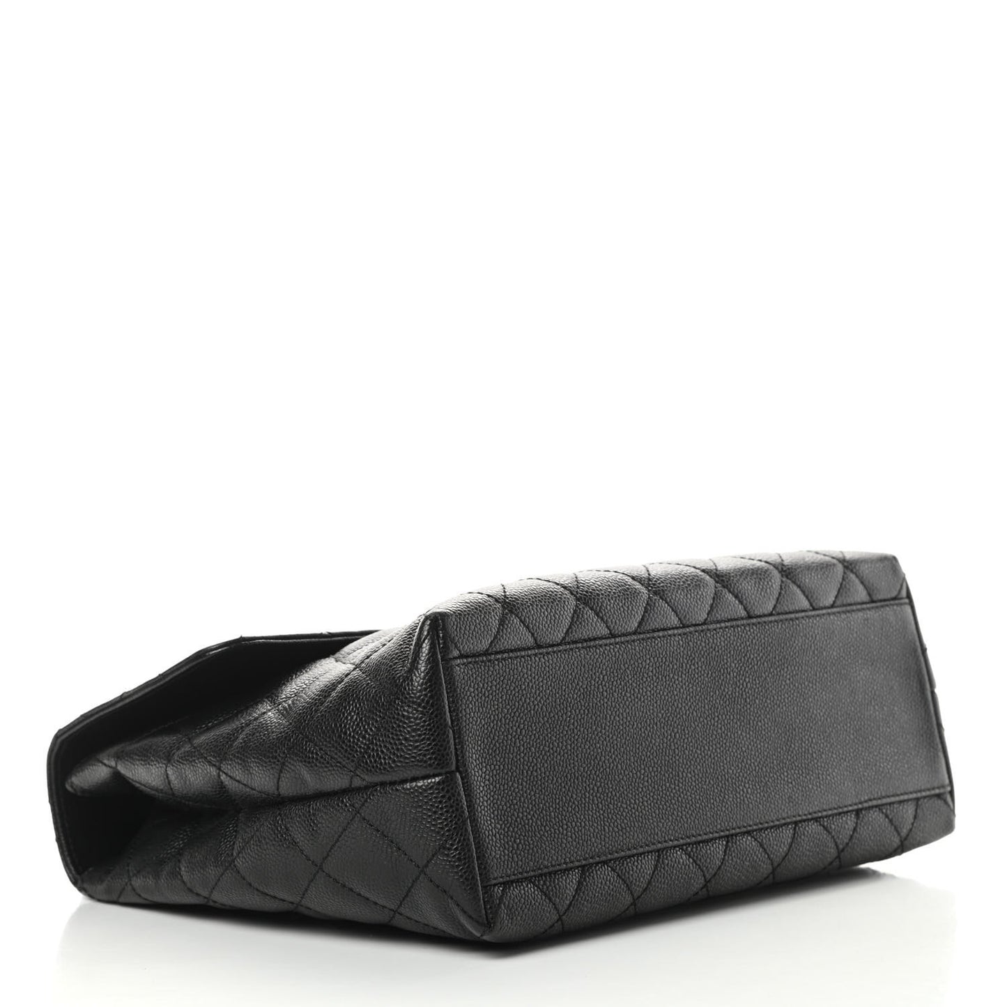 Caviar Quilted Jumbo Kelly Flap Black