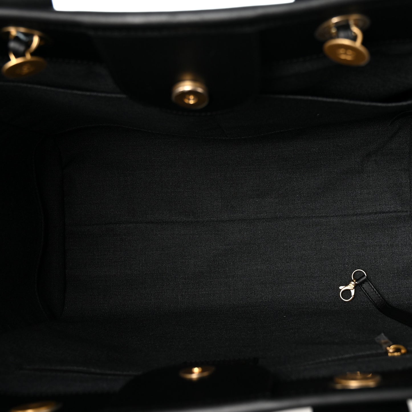 Calfskin Medium Deauville Tote Black