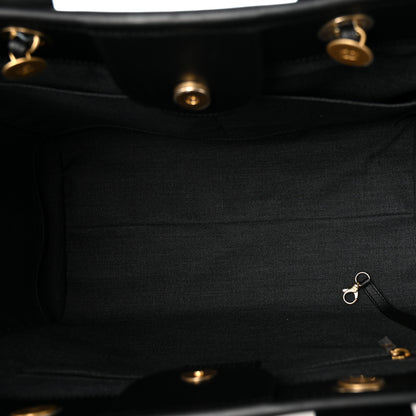 Chanel Calfskin Medium Deauville Tote Black 5 of 11