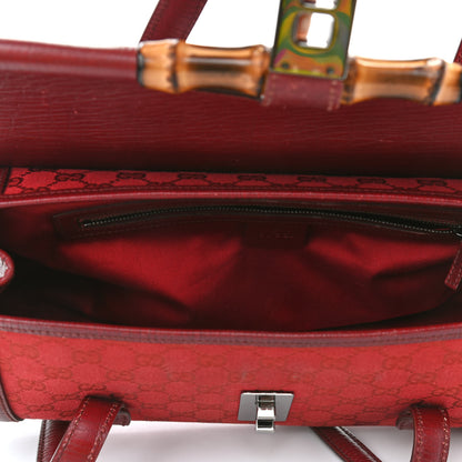 Gucci Monogram Bamboo Bullet Bag Red 5 of 11