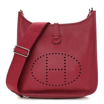 Hermes Taurillon Clemence Evelyne III PM Rubis 1 of 11