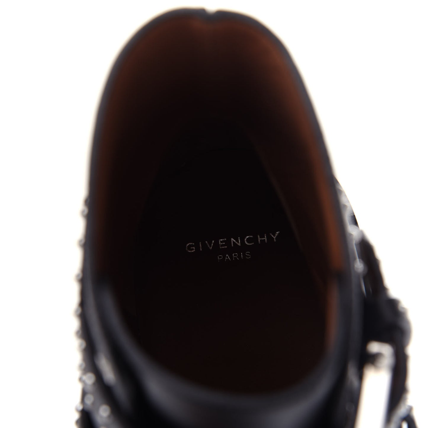 Calfskin Studded Prue Buckle Bootie 38 Black