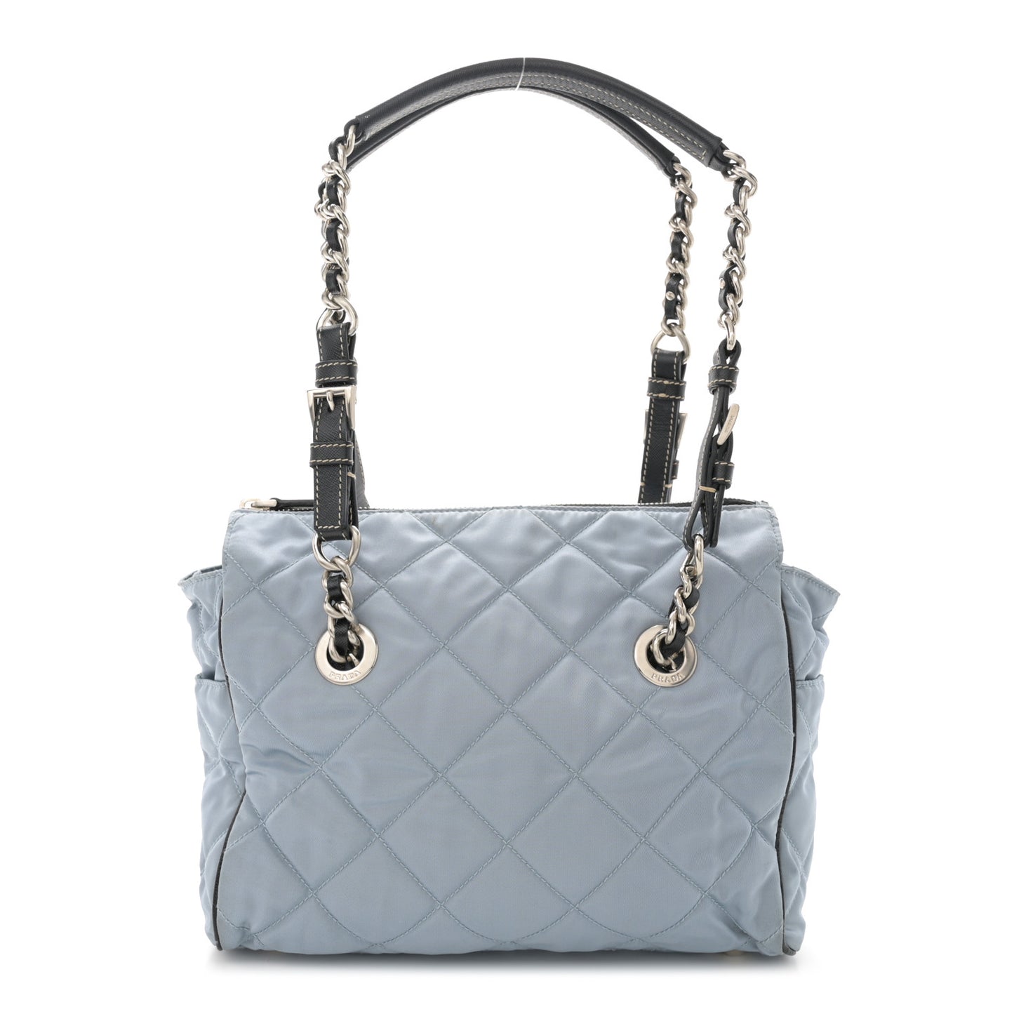 Tessuto Nylon Impunturato Quilted Shopping Tote Pervinca