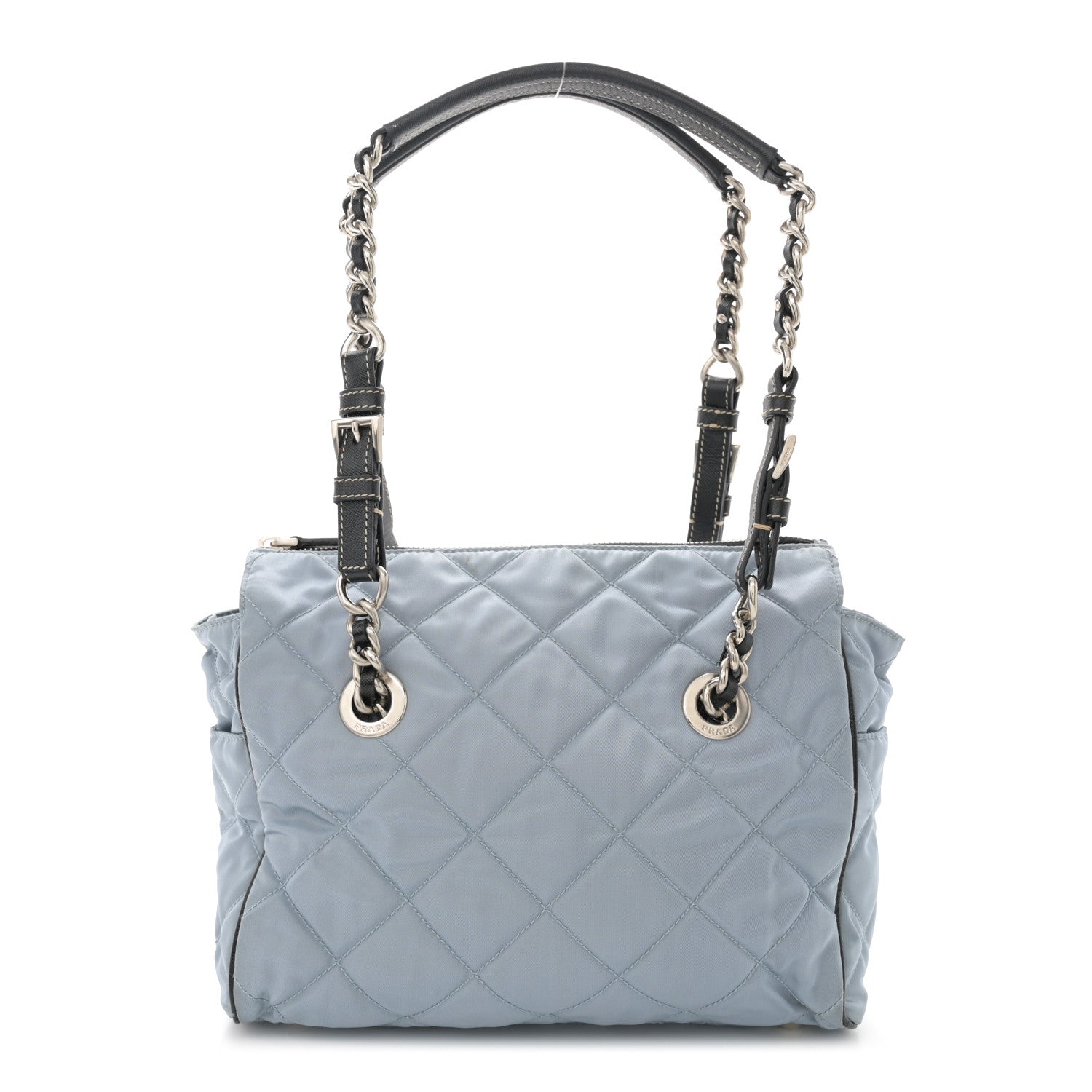 Prada Tessuto Nylon Impunturato Quilted Shopping Tote Pervinca 1 of 13