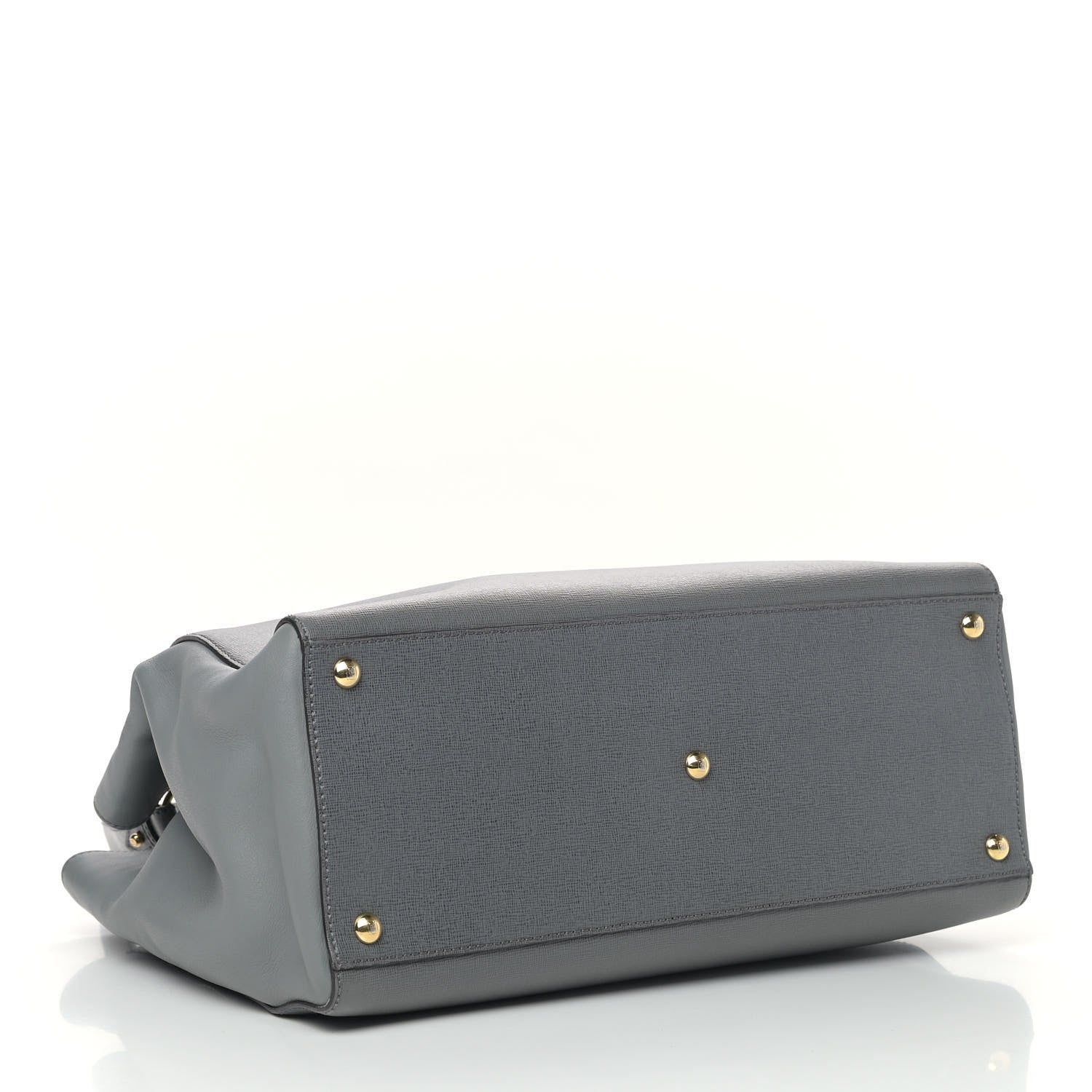 Fendi Vitello Elite Flamingo Regular 2Jours Tote Grigio Grigio Chiaro 3 of 7