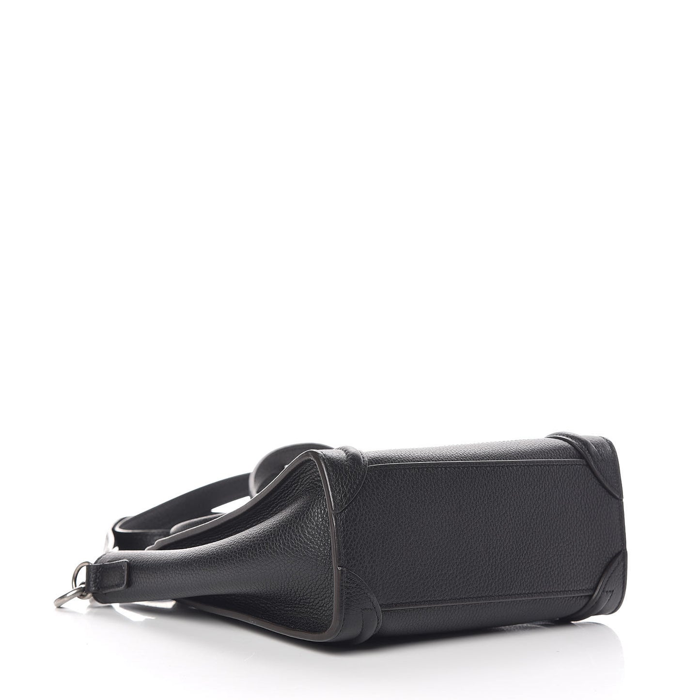 Drummed Calfskin Nano Luggage Black