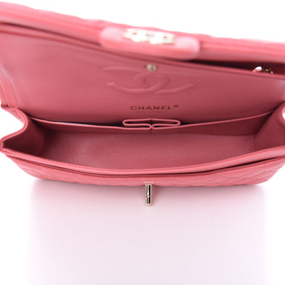 Chanel Metallic Caviar Quilted Medium Double Flap Pink 5 of 9