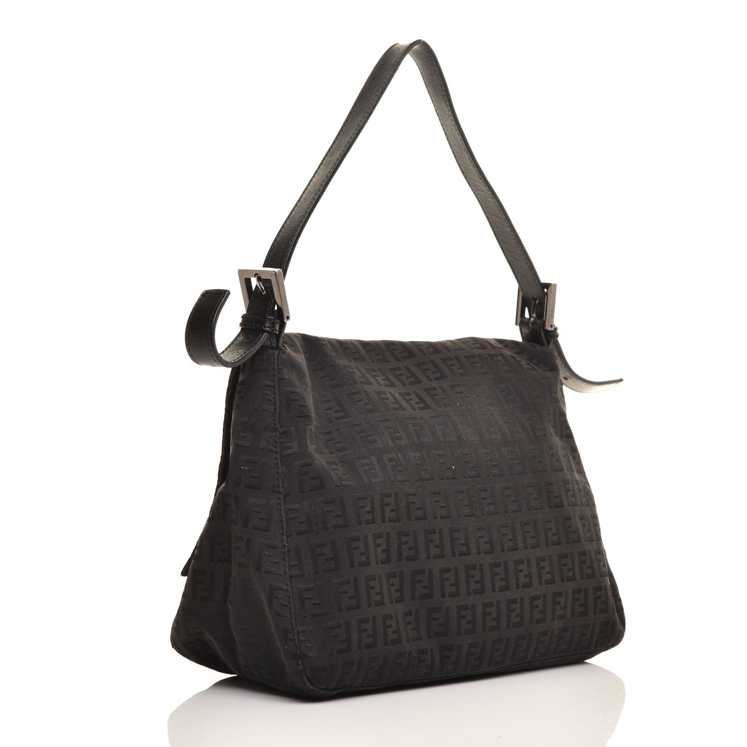 Fendi Zucchino Vitello Mama Baguette Black Moro 3 of 10