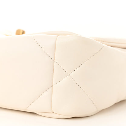 Chanel Goatskin Quilted Medium Chanel 19 Flap White 10 of 12