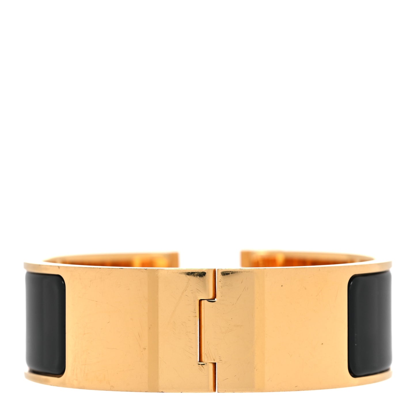 Enamel Wide Clic Clac H Bracelet GM Black