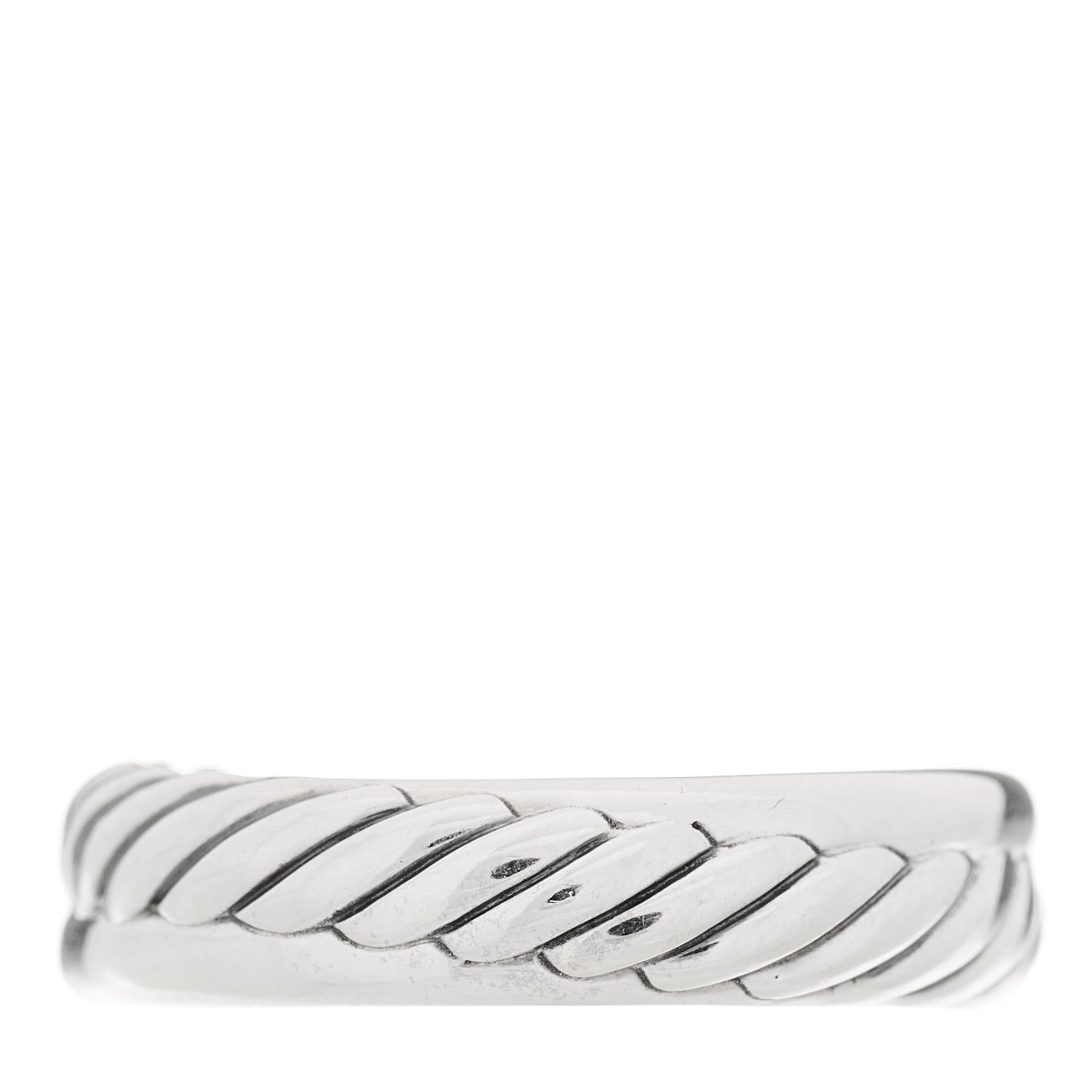 Sterling Silver 18K Yellow Gold Narrow Crossover Ring 54 7