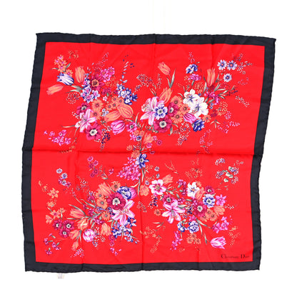 Christian Dior Silk Floral Square Scarf Multicolor 1 of 3