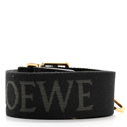 Loewe Calfskin Jacquard Webbing Anagram Strap Black 2 of 10