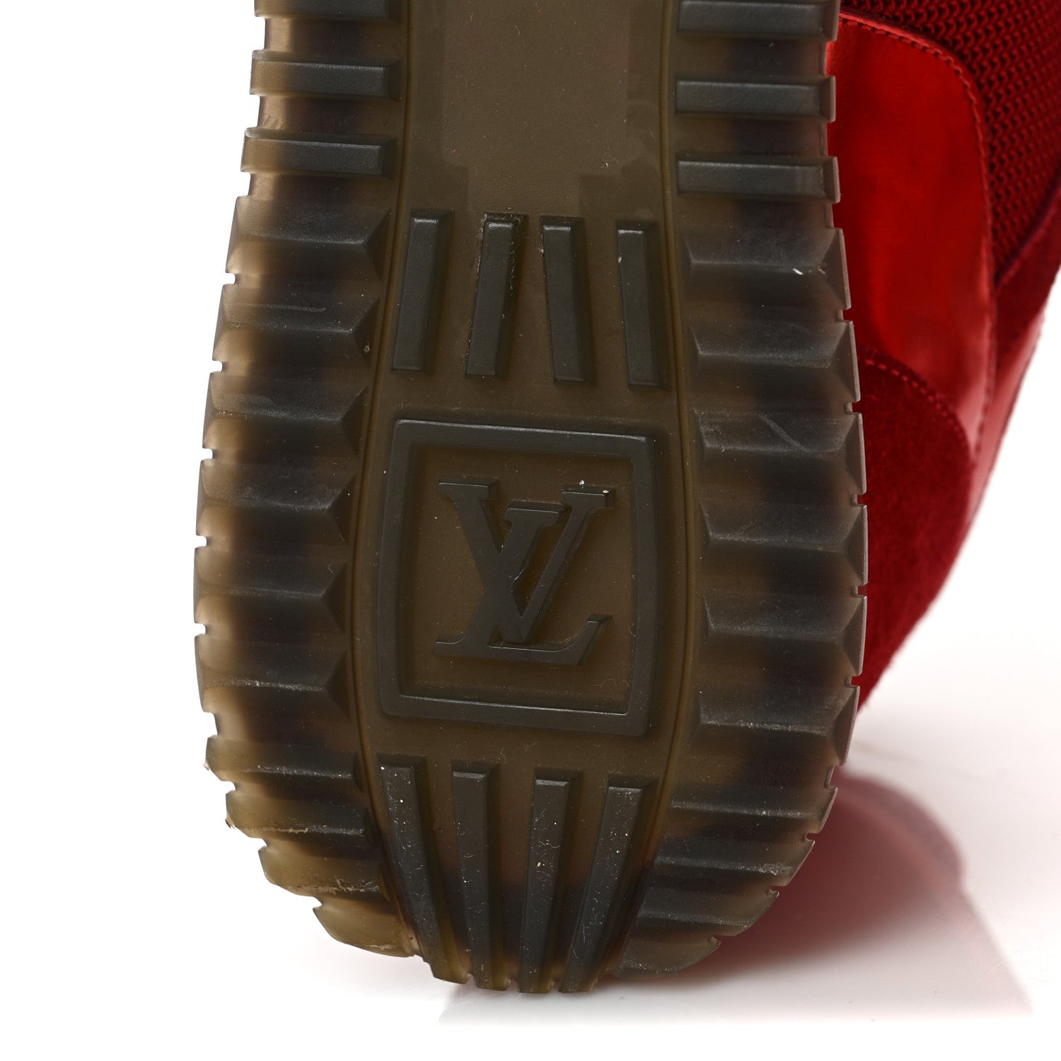 Louis Vuitton Suede Calfskin Run Away Sneakers 37.5 Rouge 9 of 9