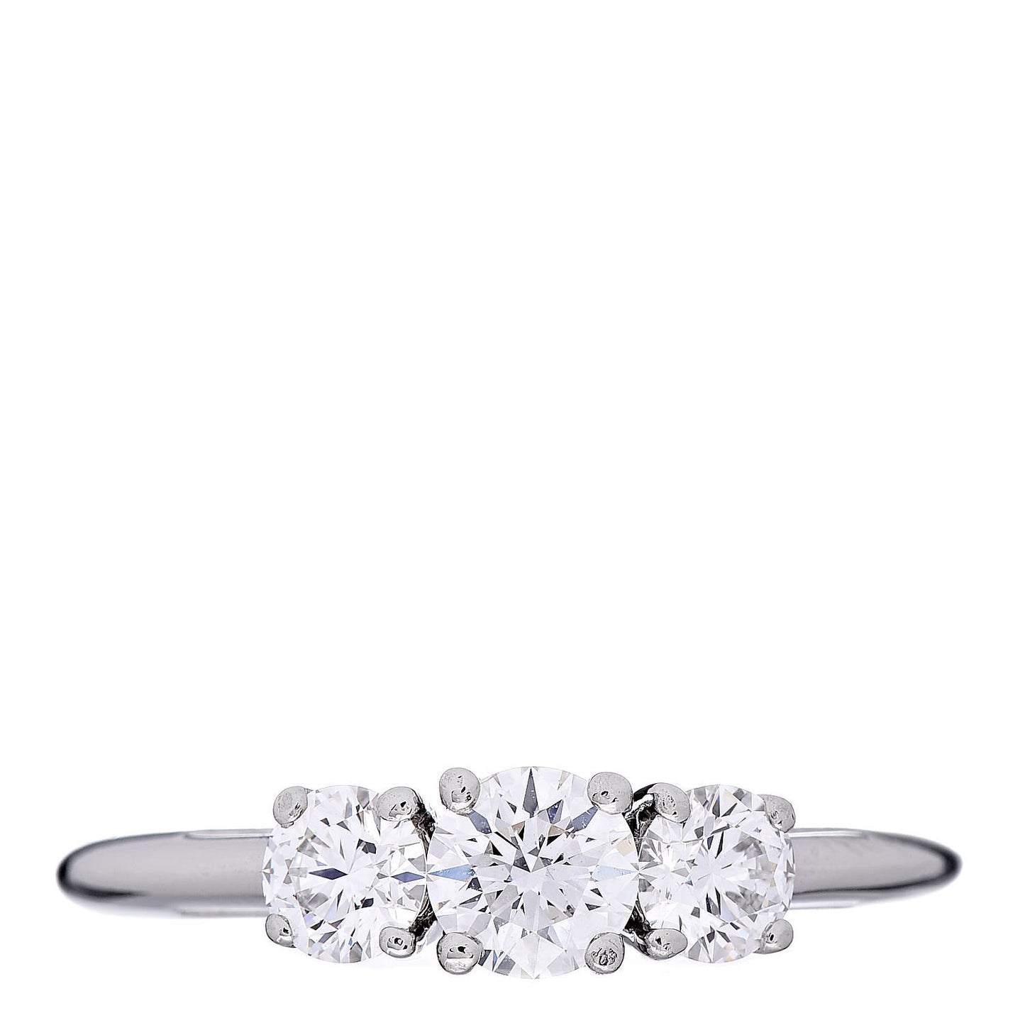 Platinum Diamond Three Stone Ring 50 5.5
