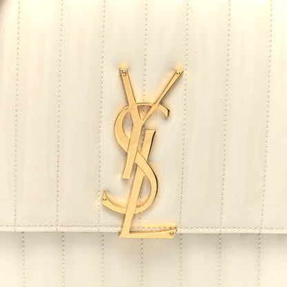 Saint Laurent Patent Matelasse Monogram Large Vicky Chain Bag Crema Soft 7 of 11