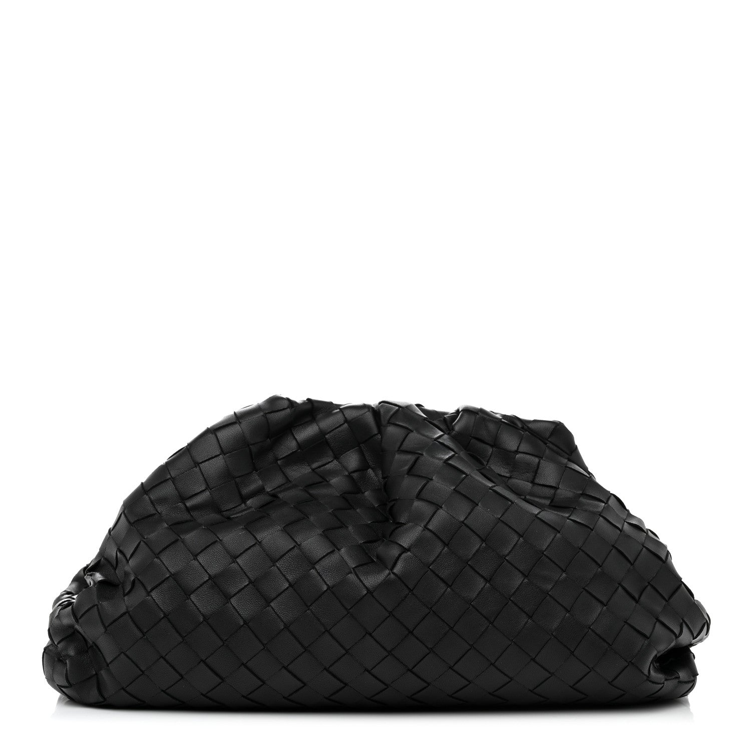 Bottega Veneta Nappa Maxi Intreccio The Pouch Oversized Clutch Black 1 of 7