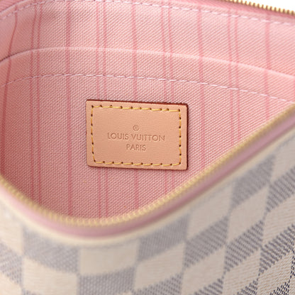 Louis Vuitton Damier Azur Neverfull MM GM Pochette Rose Ballerine 6 of 6