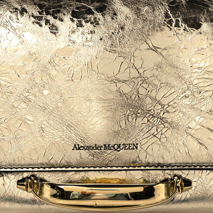 Alexander McQueen Metallic Crash Calfskin The Story Crossbody Bag Gold 7 of 9