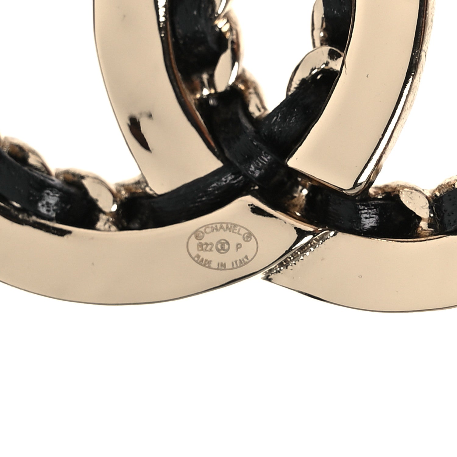 T＆T CHANELアクセサリー Chanel Metal Lambskin Crystal CC Chain Tie Headband Gold Black
