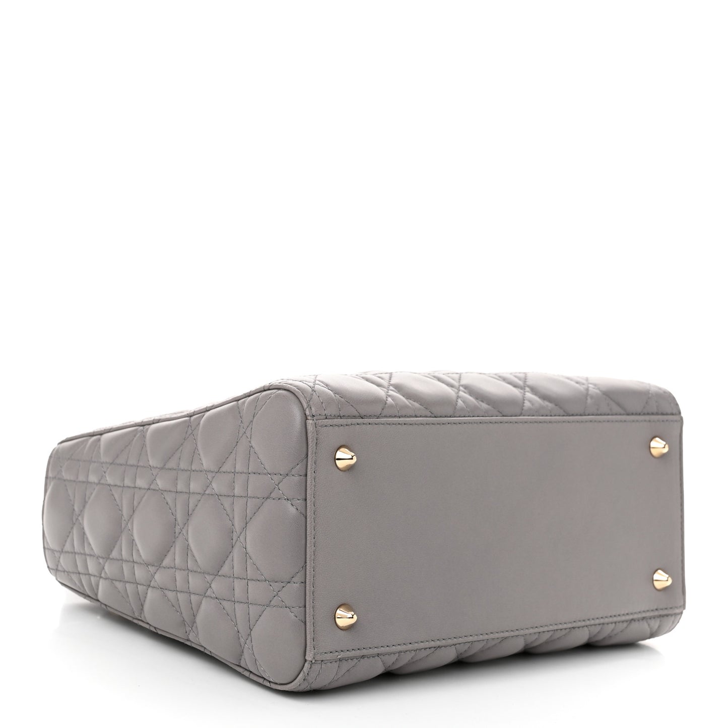 Lambskin Cannage Medium Lady Dior Grey