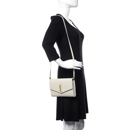 Saint Laurent Grain de Poudre Mini Uptown Crossbody Bag Crema Soft 2 of 10