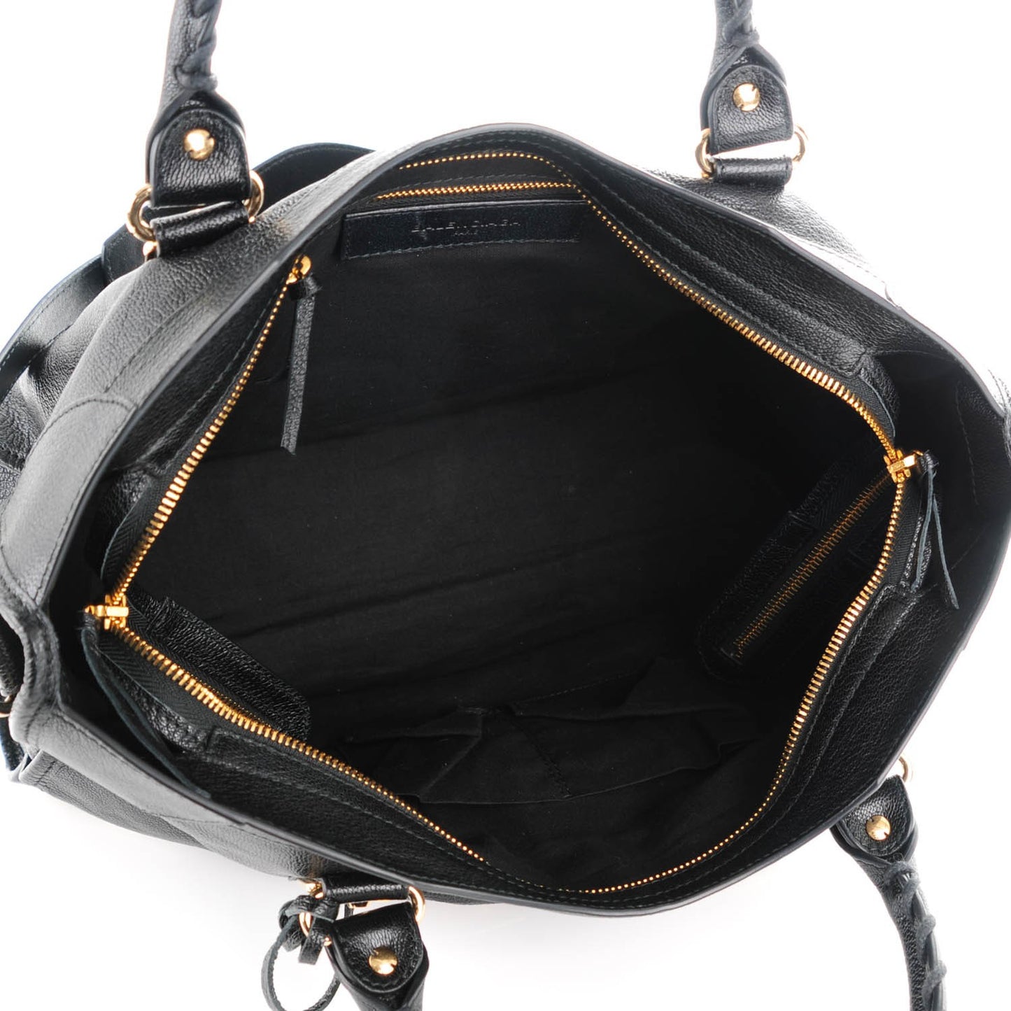 Chevre Gold Metallic Edge Hardware City Black