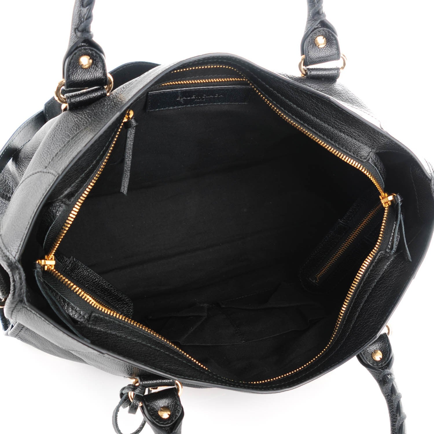 Balenciaga Chevre Gold Metallic Edge Hardware City Black 5 of 7