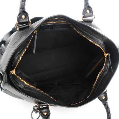 Balenciaga Chevre Gold Metallic Edge Hardware City Black 5 of 7