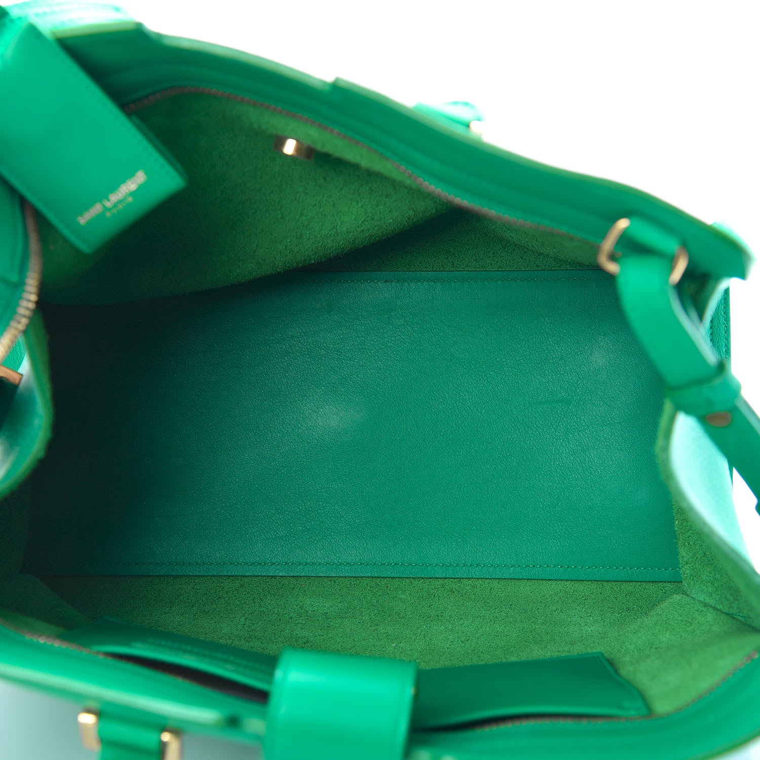 Saint Laurent Calfskin Small Classic Y Cabas Green 4 of 12