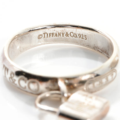 Tiffany Sterling Silver 1837 Lock Charm Ring 49 5 5 of 7