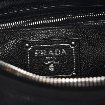 Prada Vitello Daino Shopping Satchel Black 7 of 9