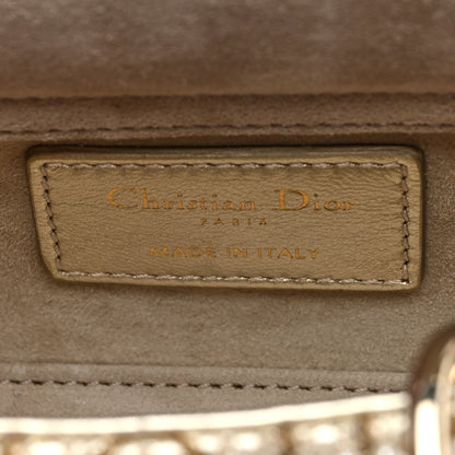 Christian Dior Lambskin Pearl Embroidered Micro Lady D-Joy Gold 7 of 10