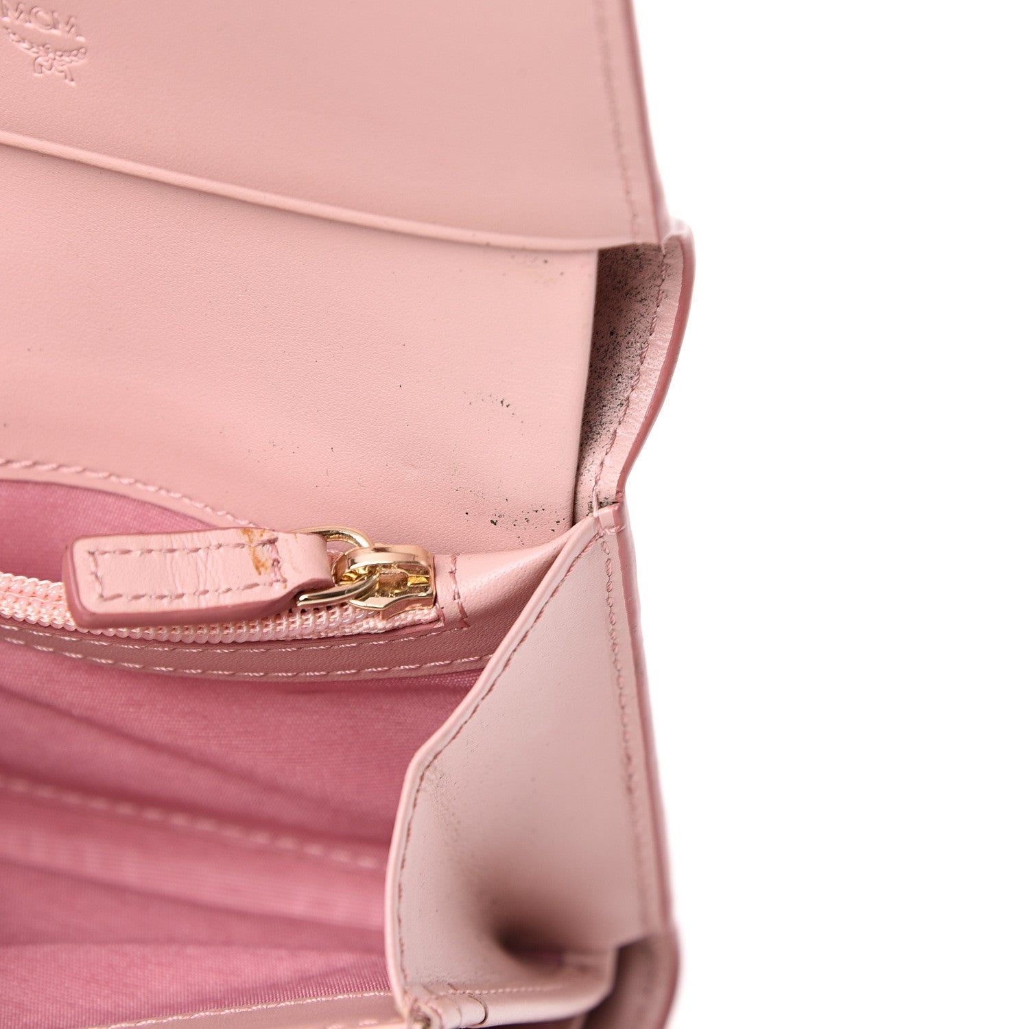 MCM Visetos Trifold Wallet Pink 8 of 10
