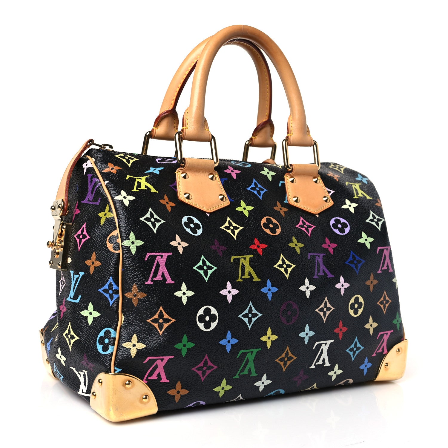Louis Vuitton Monogram Multicolor Speedy 30 Black 3 of 7