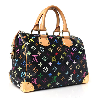 Louis Vuitton Monogram Multicolor Speedy 30 Black 3 of 7