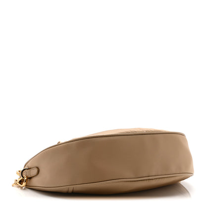 Prada Re-Nylon Saffiano Demi-lune Shoulder Bag Beige 4 of 10