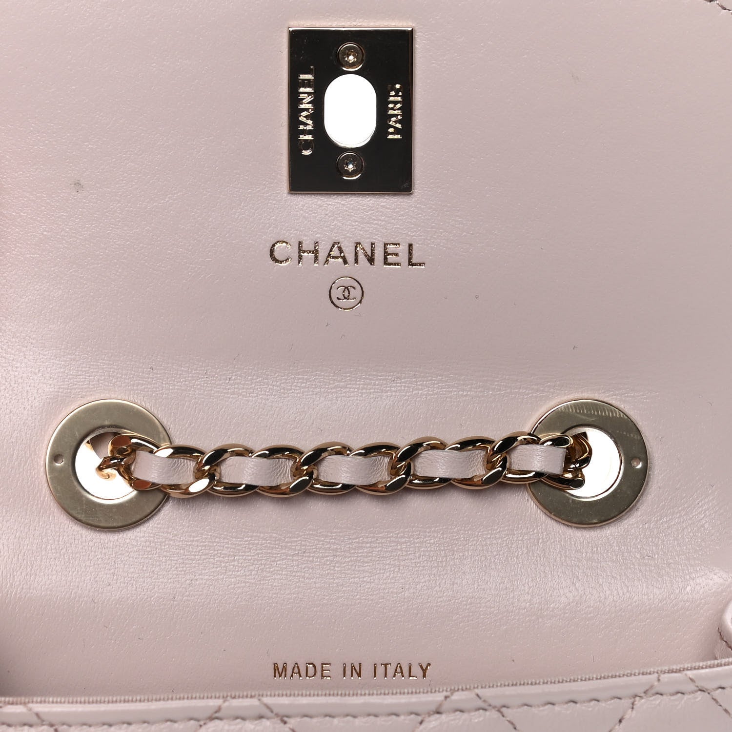 Chanel Lambskin Quilted Trendy CC Card Holder On Chain Light Pink 5 of 26