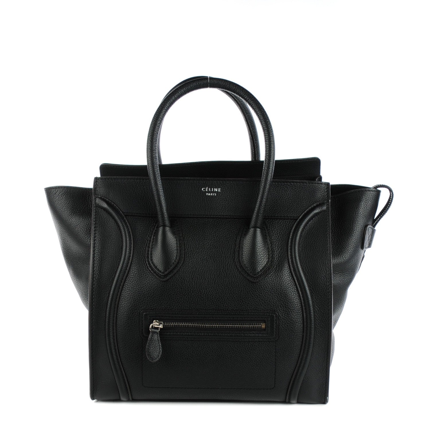 Celine Drummed Calfskin Mini Luggage Black 1 of 8