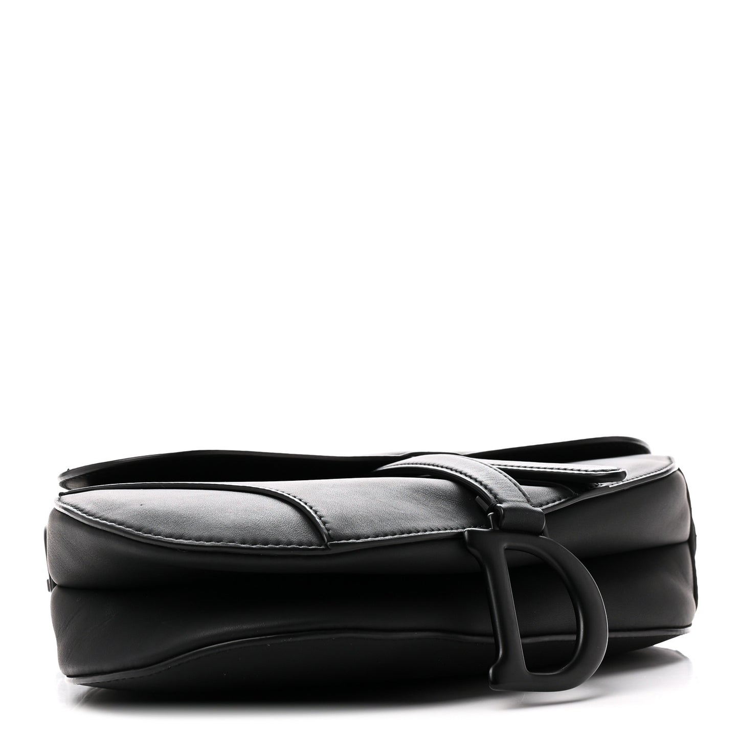 Ultra Matte Calfskin Saddle Bag Black