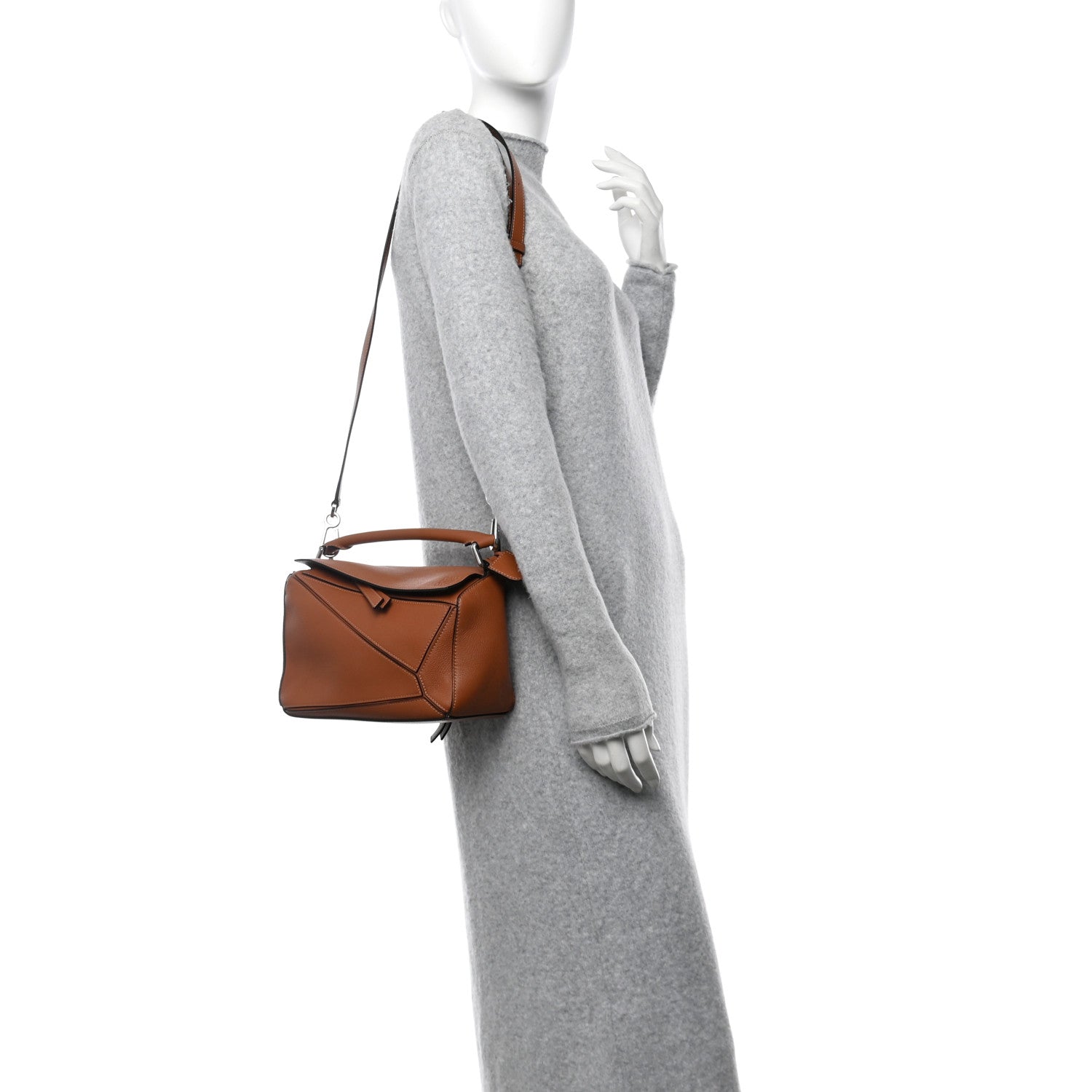 Loewe Calfskin Small Puzzle Bag Tan 2 of 9