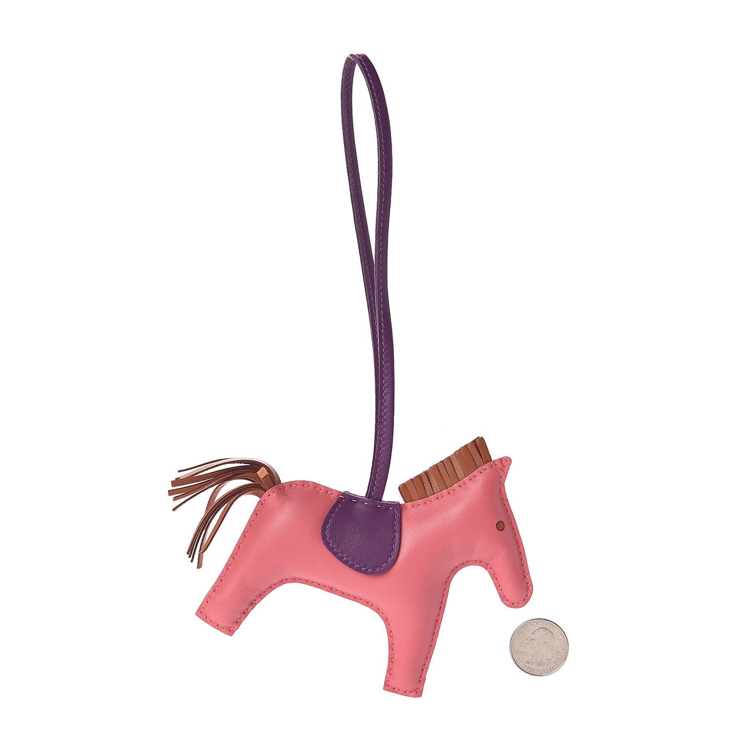 Milo Lambskin Grigri Rodeo Bag Charm MM Rose Azalee Violet Pain D'Epice
