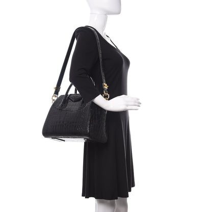 Givenchy Calfskin Crocodile Embossed Small Antigona Black 2 of 11