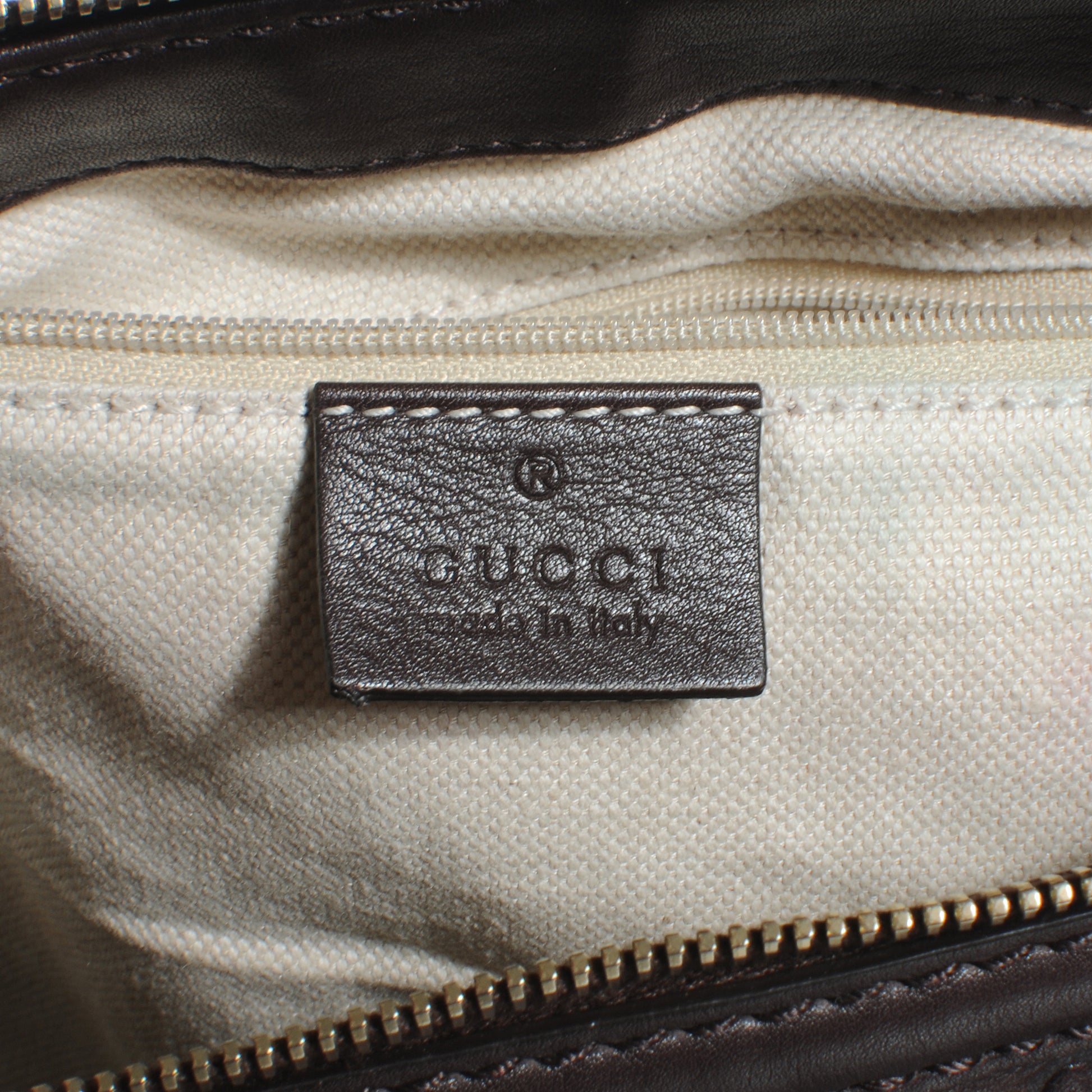 Gucci Guccissima Large Sukey Top Handle Bag Dark Brown 7 of 9